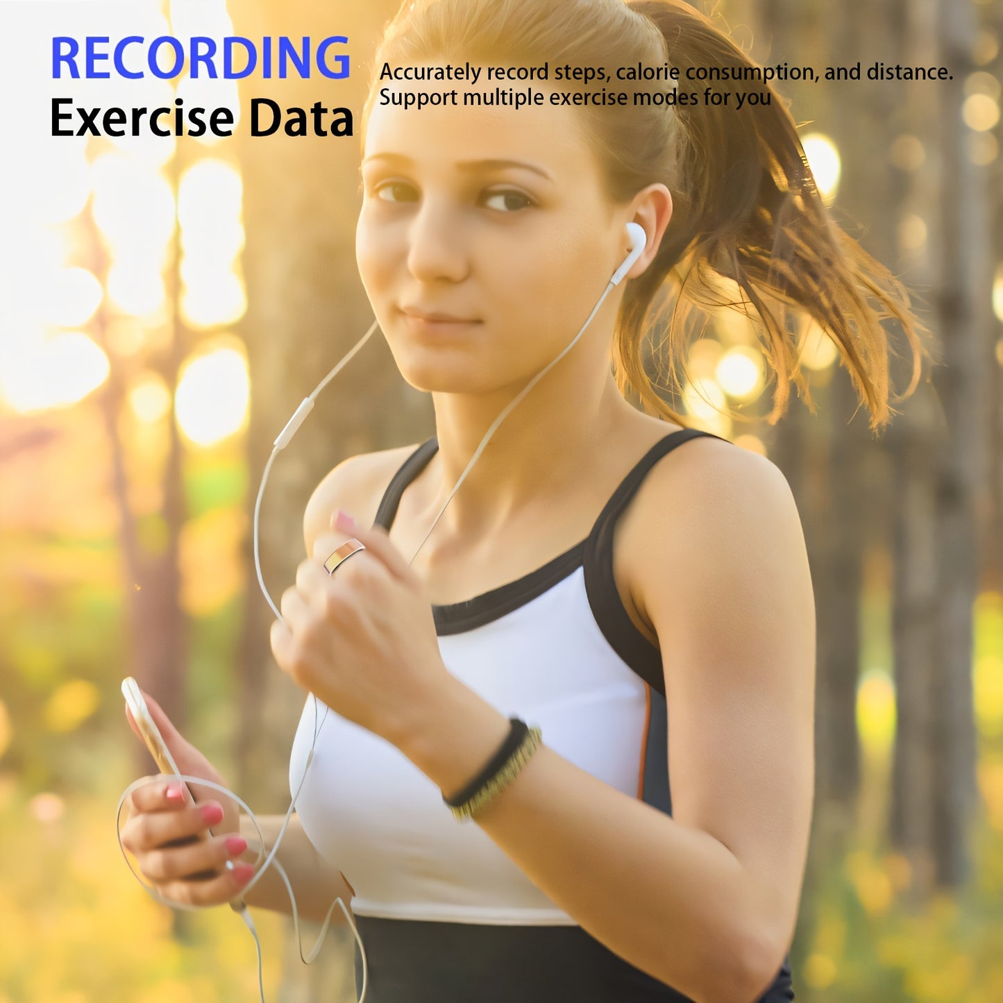 Smart Rings for Women, Fitness Tracker, Health Tracker with Steps, Distance, Calories, Sleep Tracking, Exercise Monitoring, Intelligent Ring Compatible with iPhone Android - Mothers Day Gifts, Fathers Day Gifts