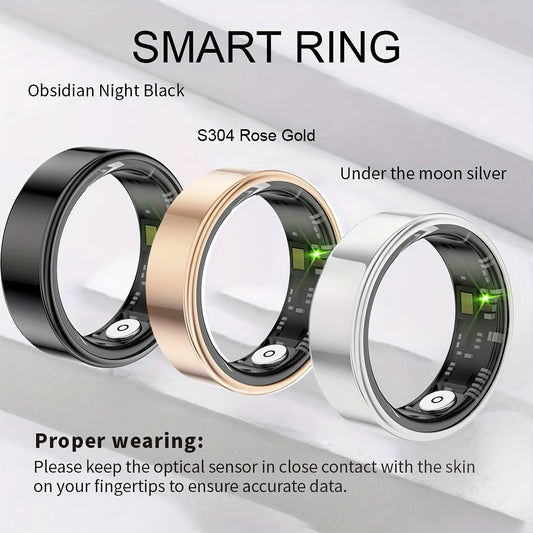 Smart Rings for Men Women, Activity Ring and Fitness Tracker with Steps, Calories, Sleep Tracking, Exercise Monitoring, Health Monitoring Ring for iPhone Android, Intelligent Ring - Fathers Day Gifts, Birthday Gifts