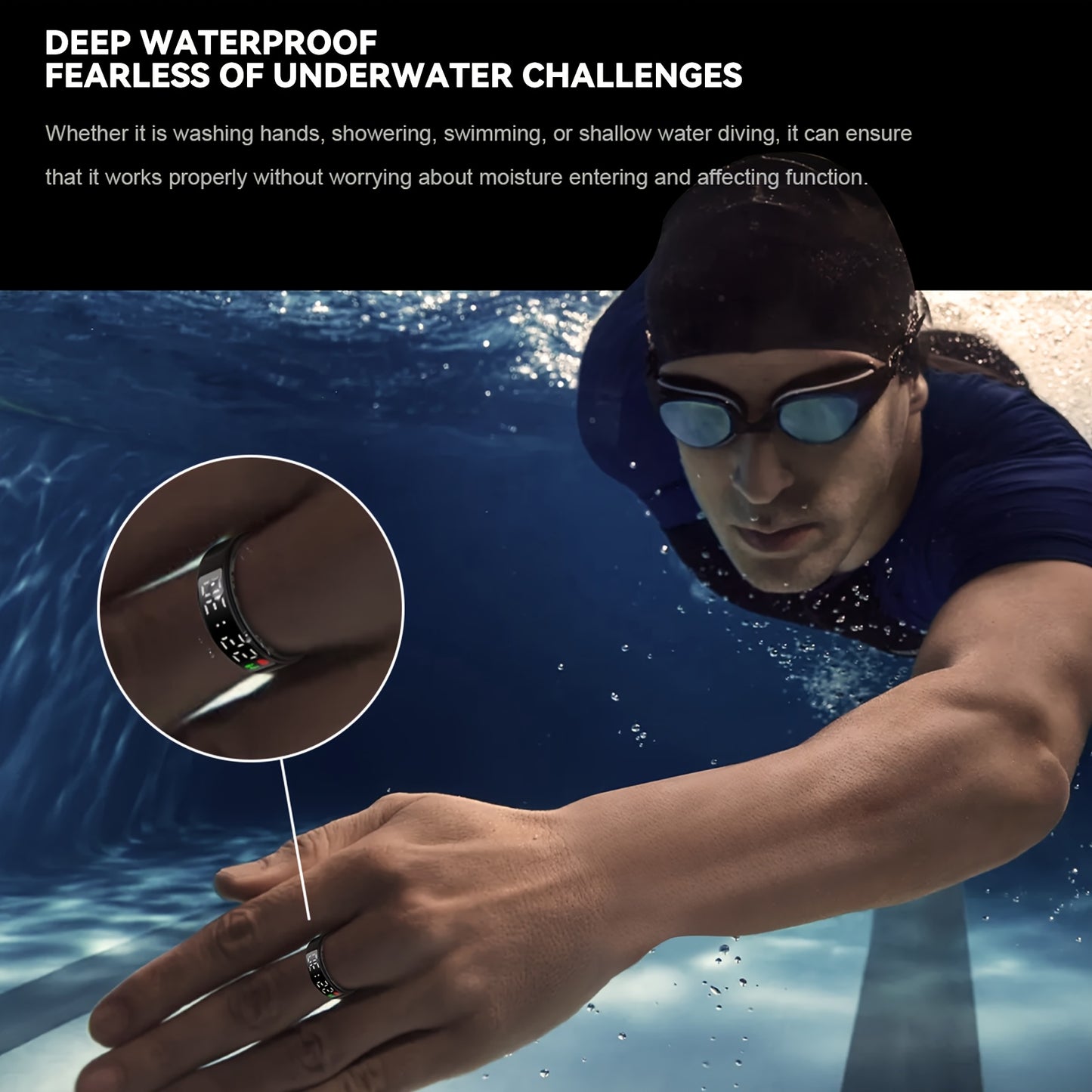 Smart Rings For Men And Women, Step Count, Distance, Exercise Fitness Tracking, Sleep Analysis, IP68 Design, Charging Case, Long Battery Life, Technological Fashion, Ideal Valentine'S Day, New Year & Birthday Gifts