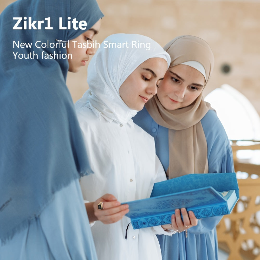 Stylish Black Smart Ring Counter, Smart Tasbih Zikr Ring, Muslim Islamic Prayer Smart Rings, Tasbih Counter Smart Ring, Digital Electronic Smart Tally Counter, Tasbeeh Smart Counter For Prayer 20mm Zikr Ring Lite