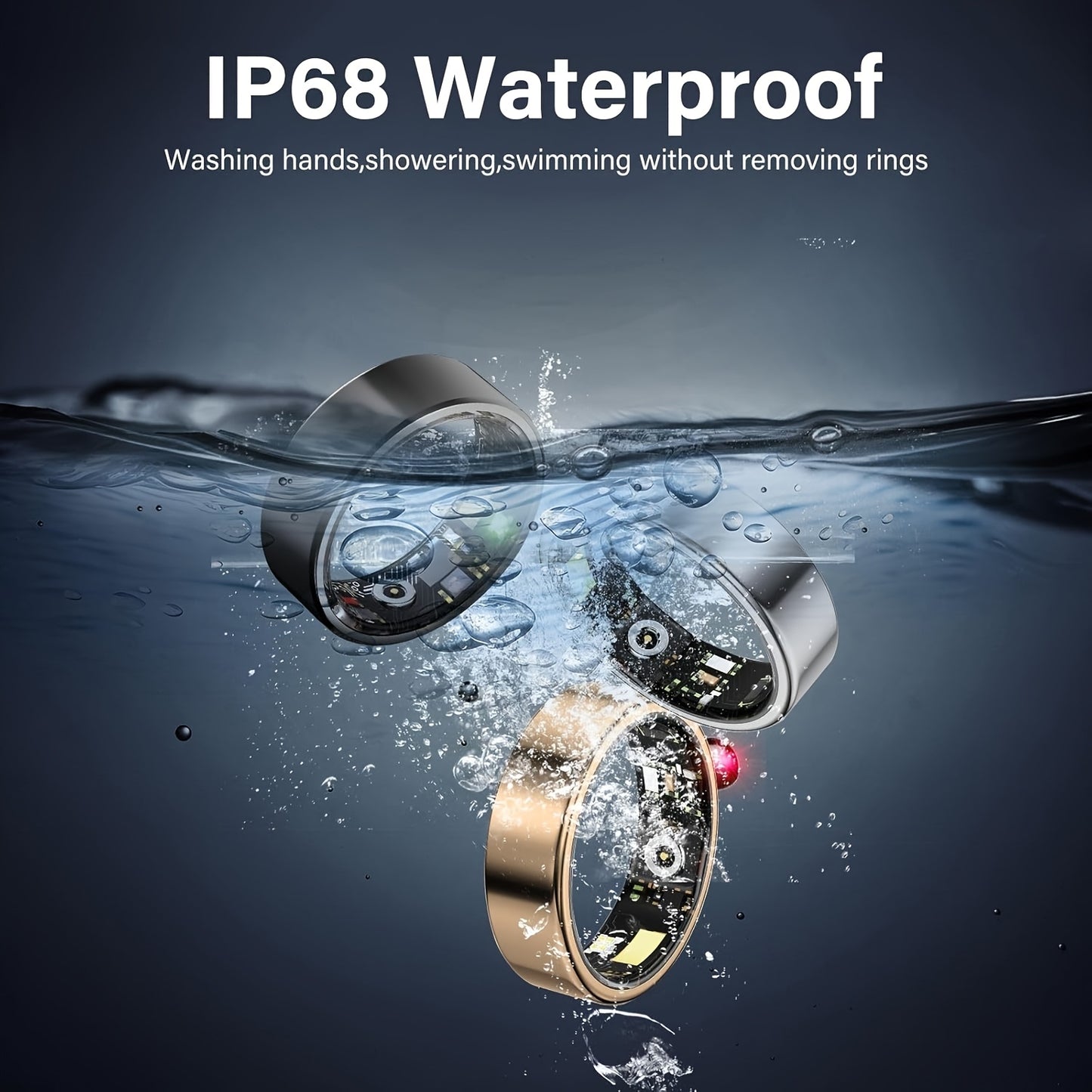 Smart Rings for Women, Fitness Tracker, Health Tracker with Steps, Distance, Calories, Sleep Tracking, Exercise Monitoring, Intelligent Ring Compatible with iPhone Android - Mothers Day Gifts, Fathers Day Gifts