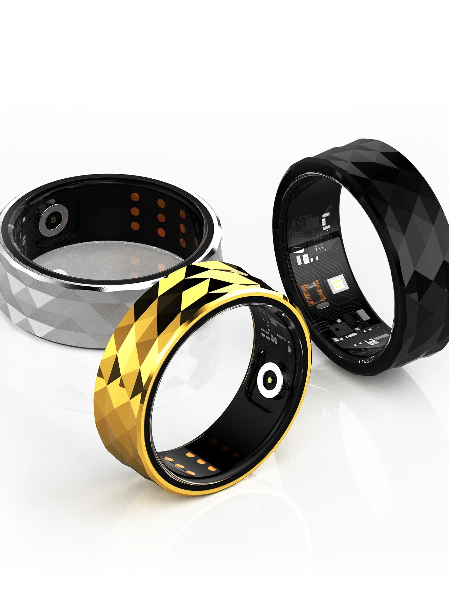 R12 Smart Ring Fitness Tracker Health Sleep Monitor IP68 Waterproof Heart Rate Smart Rings for Men