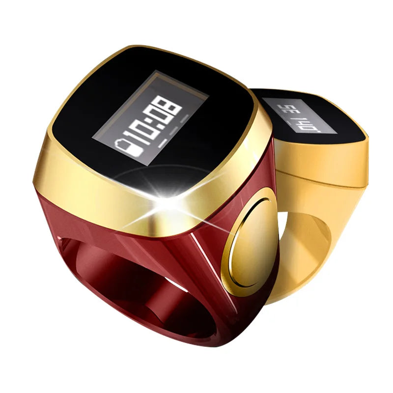 2024 R100 Smart Rings 0.49" Screen Time Display Rotatable Health Finger Counter Smart Ring