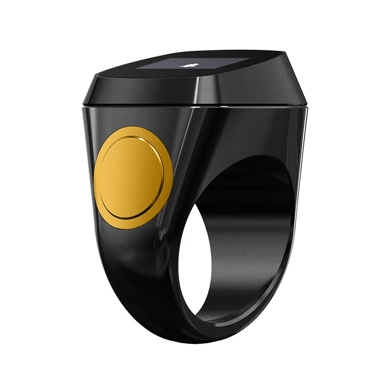 2024 R100 Smart Rings 0.49" Screen Time Display Rotatable Health Finger Counter Smart Ring