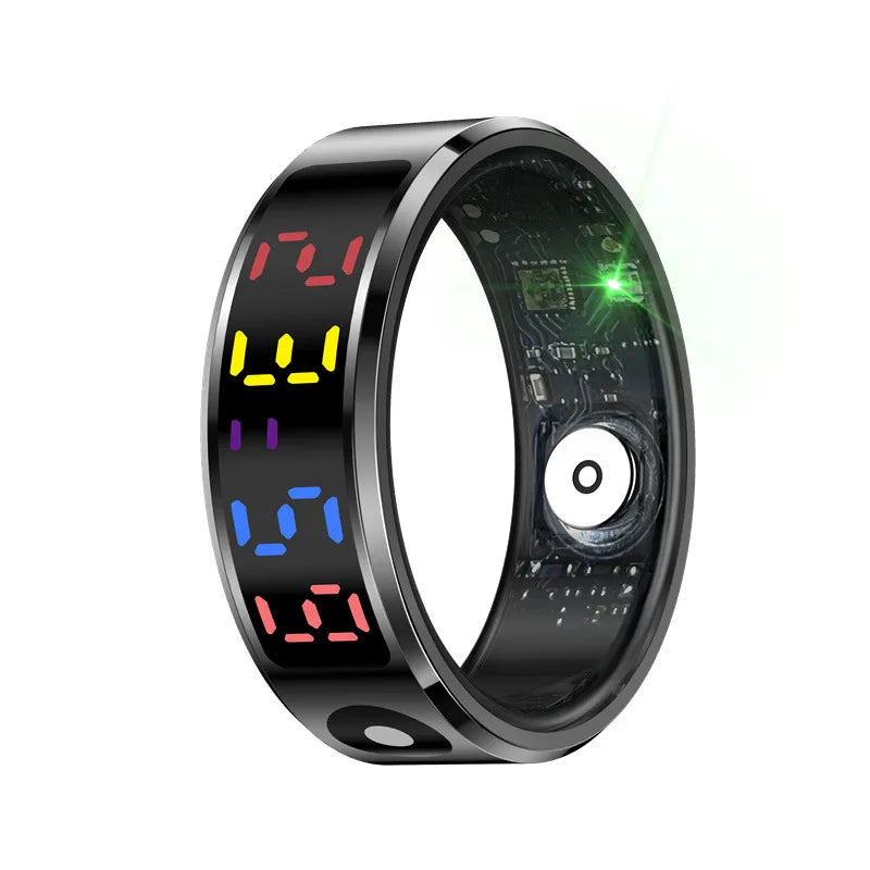 R12 Smart Ring Color Screen Display Health Ring Sleep Heart Rate Blood Oxygen Health Monitoring Bluetooth