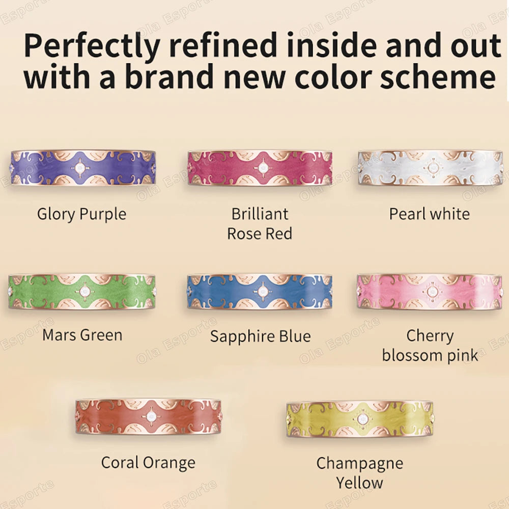 Fashion Smart Ring Exquisite Color Matching 24 Hours Health Monitoring Women's Health Management 100+ Sports Modes Fitness Rings