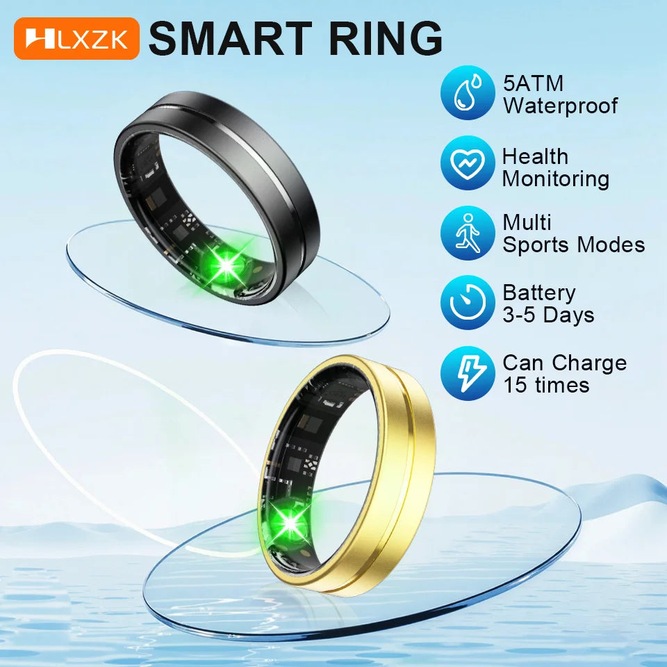 Smart Health Ring Comprehensive Monitoring Elegant Design Multi-Functional Sports Tracker IP68 Waterproof Rings for Women Men