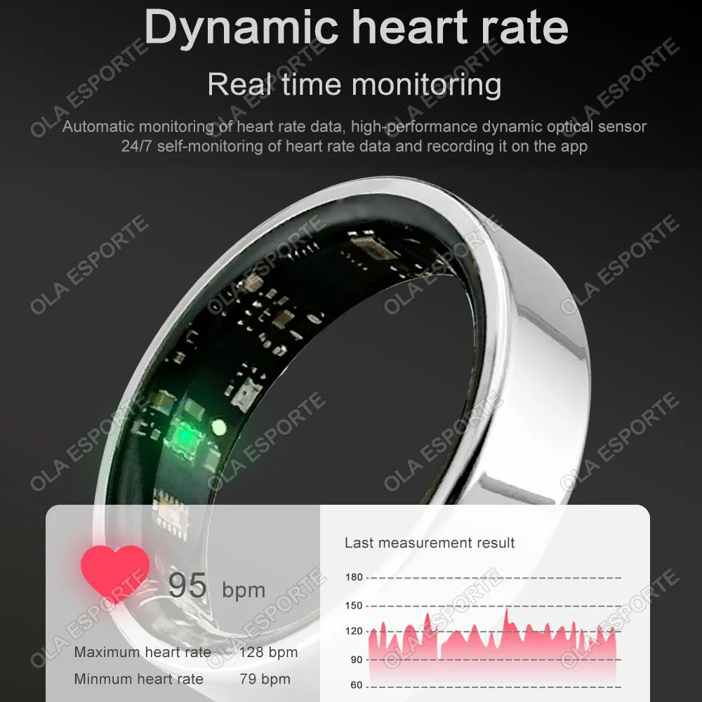 Smart Ring Multifunctional Rings Bluetooth Health Monitoring Sleep Monitor Heart Rate Sport IP68 Waterproof Men Women Smart Ring