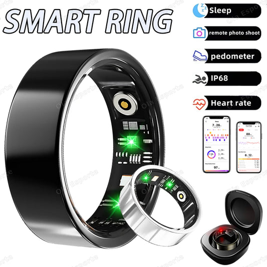 New Smart Ring Men Women Health Monitoring Heart Rate Blood Oxygen Sleep 5ATM Waterproof Multi Sports Fitness Tracker Rings 2025