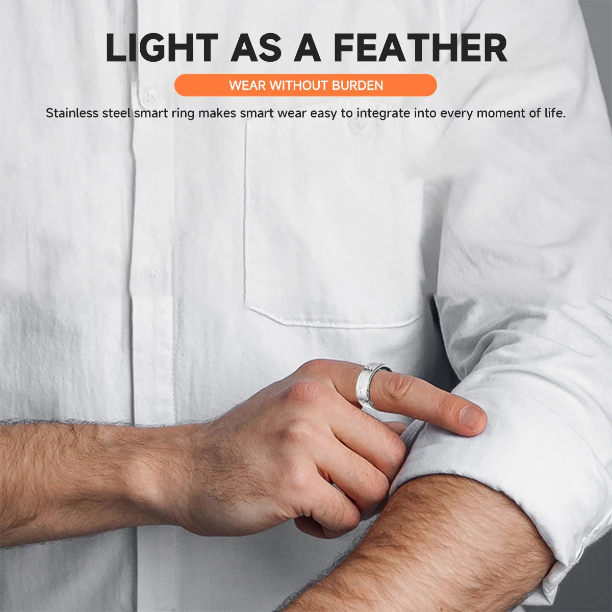 2025 Smart Ring Health and Sleep Tracker Heart Rate Blood Oxygen Monitor Brush Video 5ATM Waterproof Multi Sports Men Women Ring