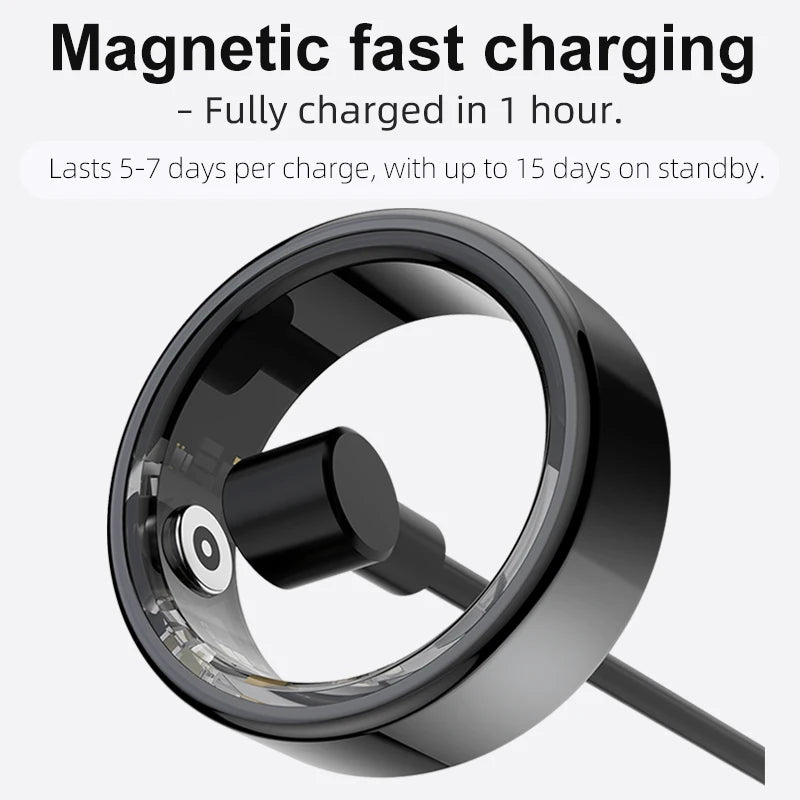 R02 Smart Ring 2025 Mens Rings for Woman Smartring Heart Rate Monitor Multi-sport Mode Bluetooth Fitness and Sleep Tracker