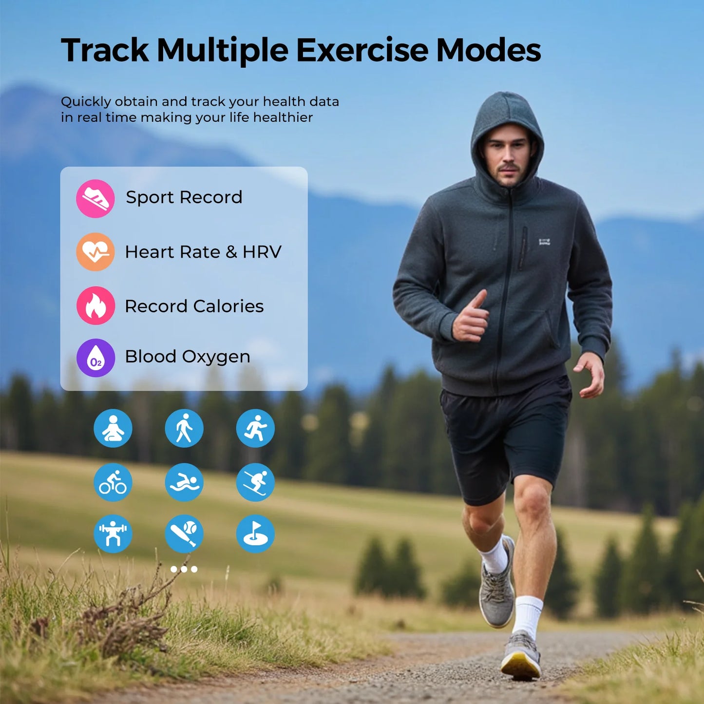 Smart Rings Bluetooth Gesture Swipe Control Sleep Heart Rate Oxygen Monitoring Multi Sports Modes Waterproof Women Health Ring