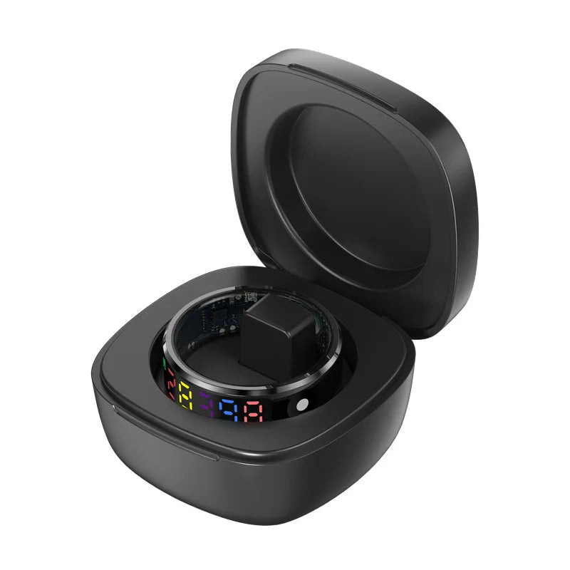 R12 Smart Ring Color Screen Display Health Ring Sleep Heart Rate Blood Oxygen Health Monitoring Bluetooth