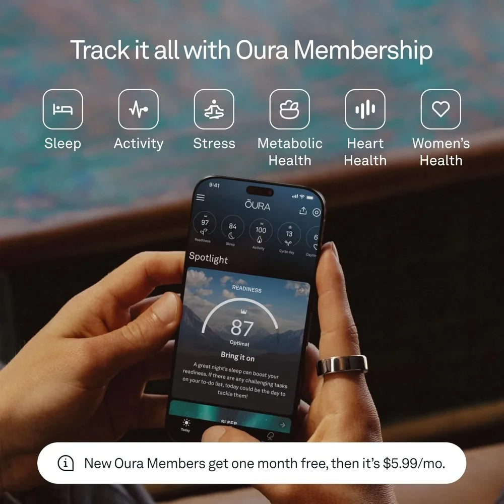 New Smart  Health Ring with Heart Rate Blood Oxygen Sleep Monitoring Step Counting Waterproof and Multifunctional Rings