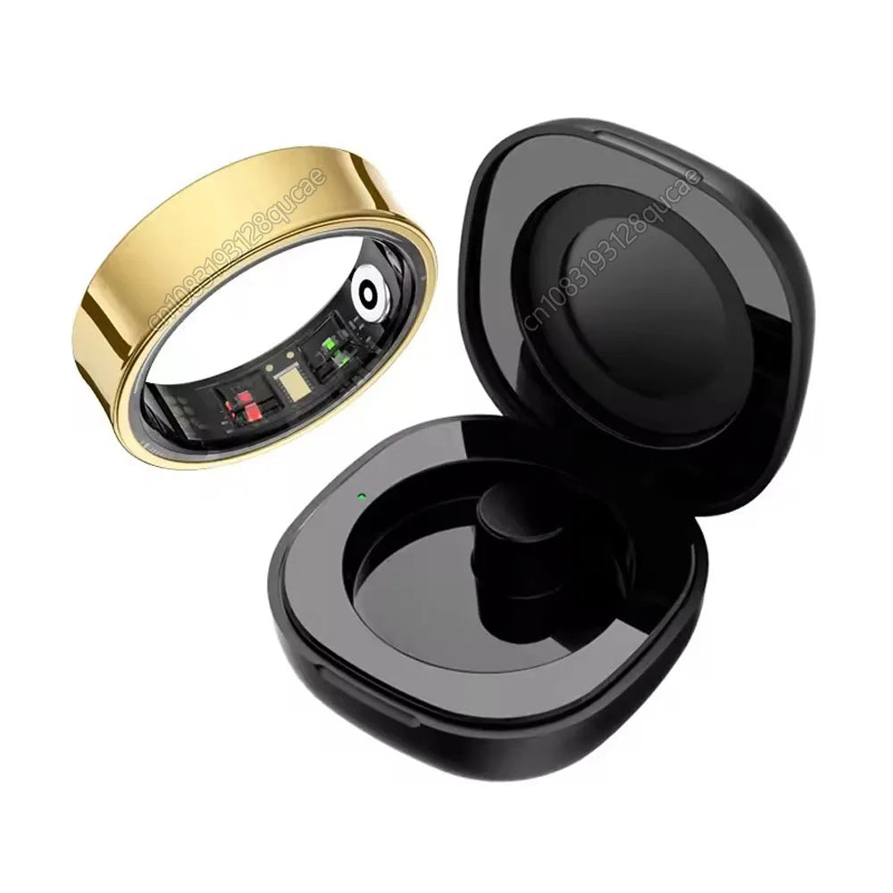 New Smart Ring Men Women, Heart Rate Blood Pressure/Oxygen Sleep Health Monitoring Fitness Sport Rings IP68 Waterproof Smartring