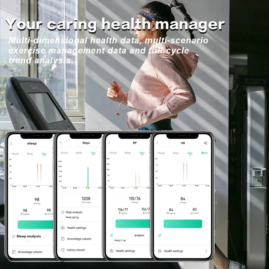 Smart Ring Health Tracker, Men's and Women's Health Ring, Long Lasting Battery Sleep Ring (Black Gold, 13#)