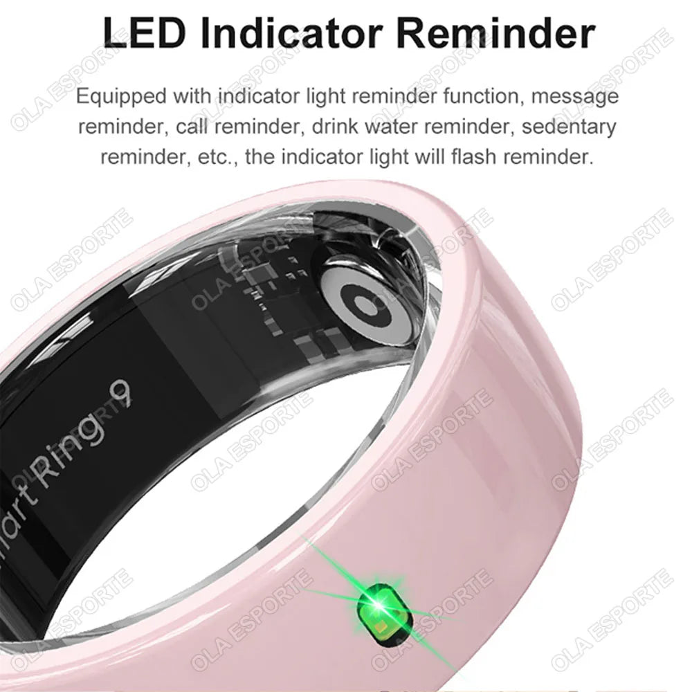 New Ceramic NFC Smart Ring 2025 Gesture Operated Rings 5ATM Waterproof Message LED Reminder Health Sleep Monitoring Smartring