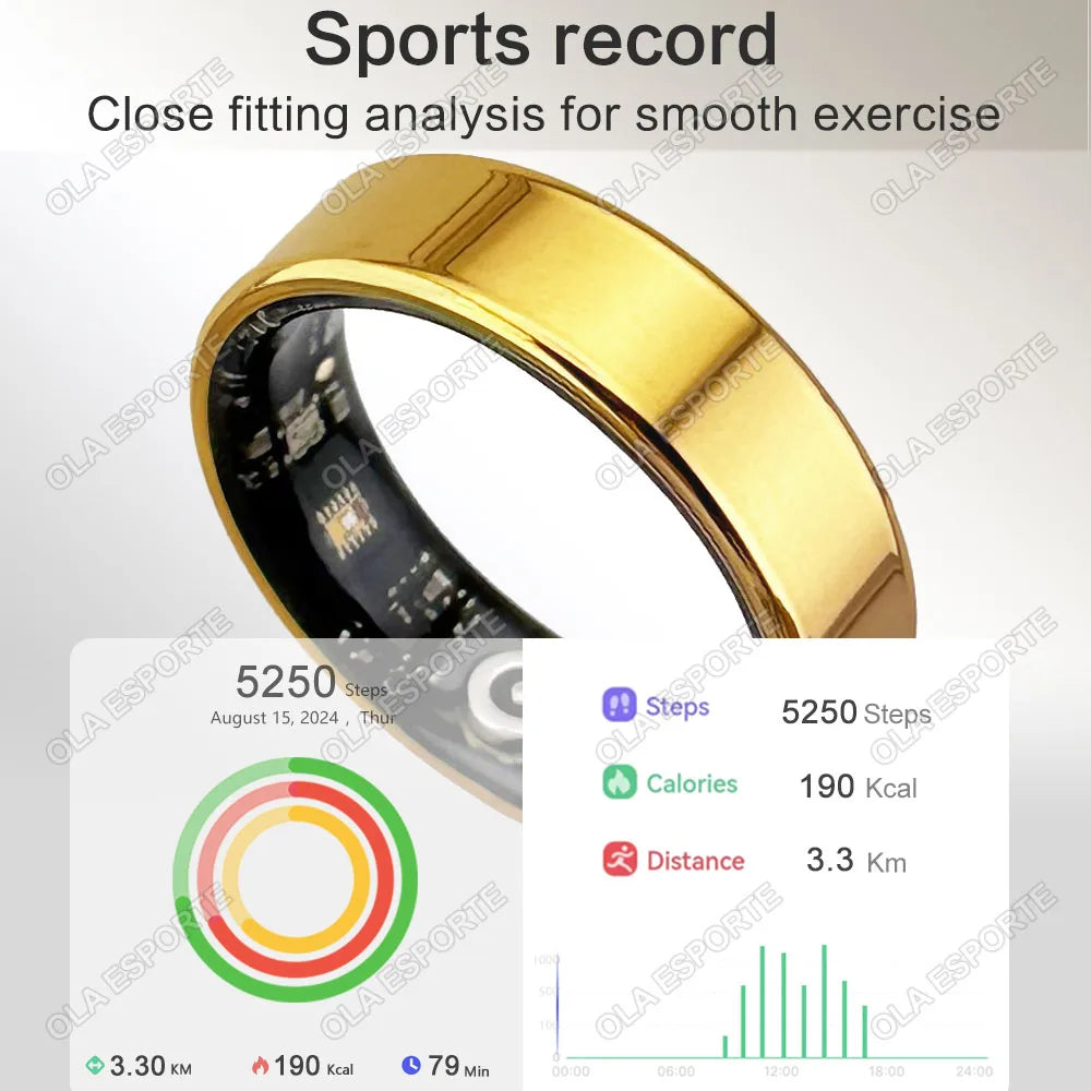 Smart Ring Multifunctional Rings Bluetooth Health Monitoring Sleep Monitor Heart Rate Sport IP68 Waterproof Men Women Smart Ring