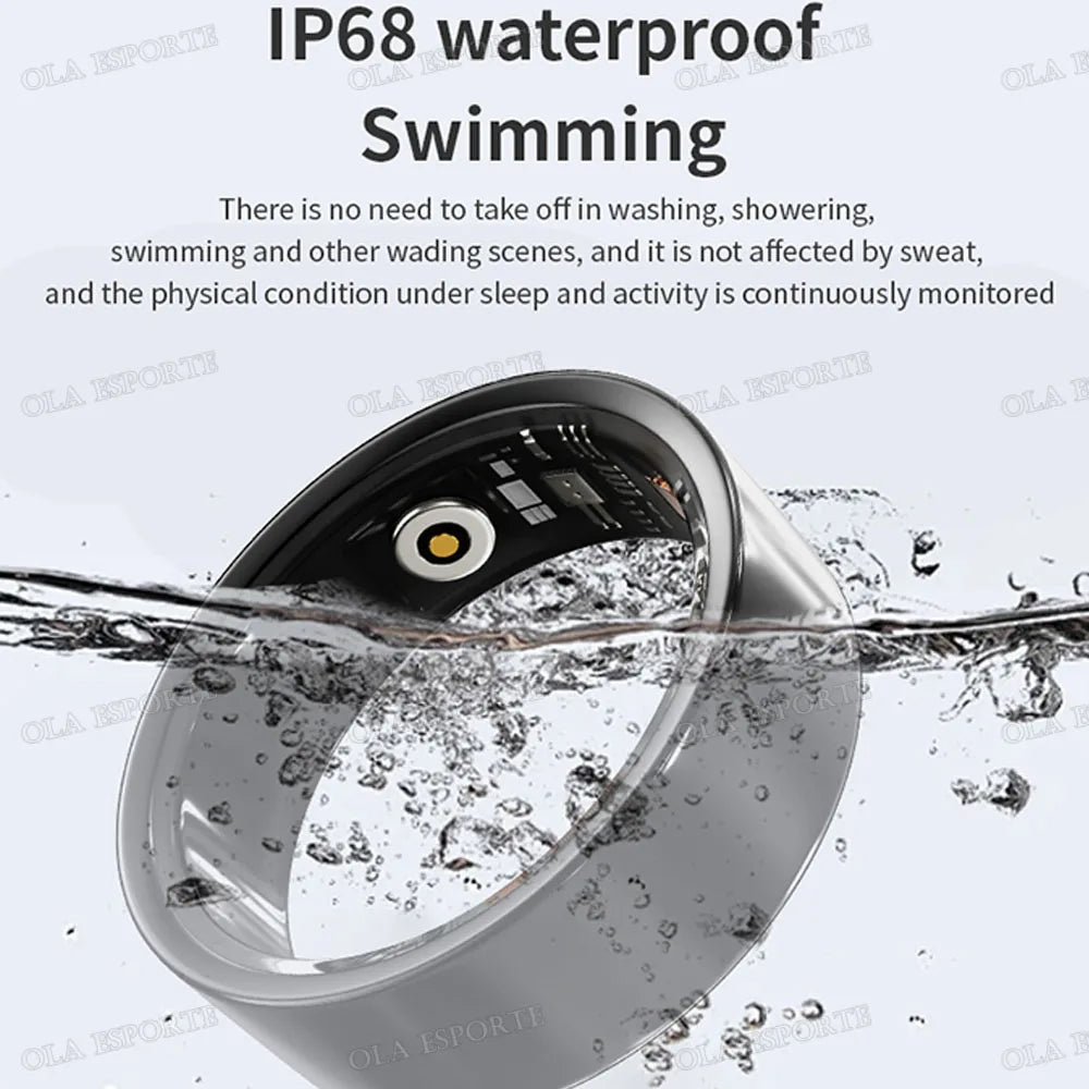 New Smart Ring Men Women Health Monitoring Heart Rate Blood Oxygen Sleep 5ATM Waterproof Multi Sports Fitness Tracker Rings 2025