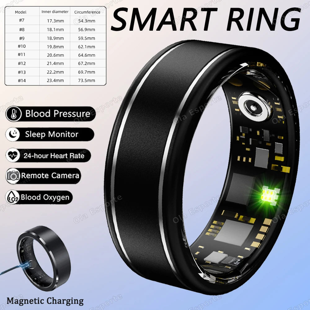 Smart Health Rings Monitor Blood Pressure Heart Rate Blood Oxygen Sleep Ring Fitness Gift for Friend Family Colleagues Smartring