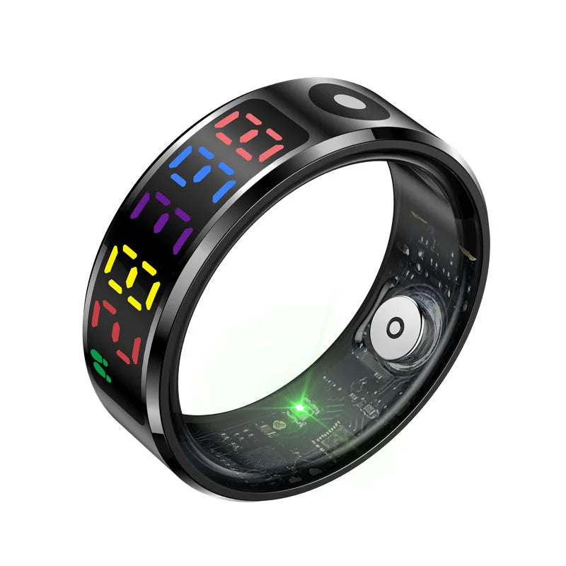 R12 Smart Ring Color Screen Display Health Ring Sleep Heart Rate Blood Oxygen Health Monitoring Bluetooth