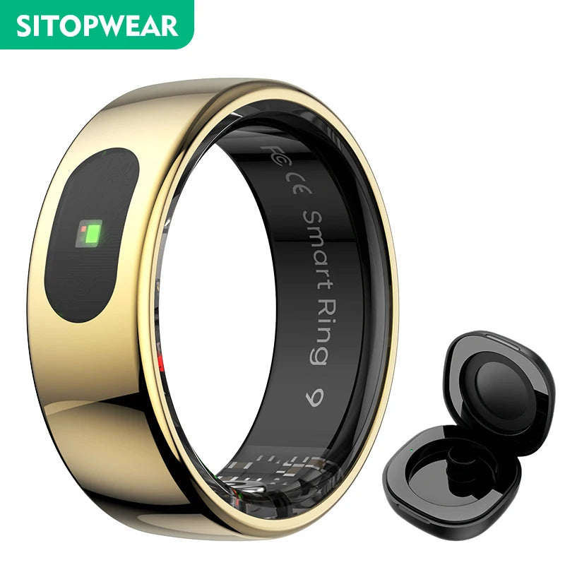 Smart Ring 2025 New Smartring Health Monitoring Sleep Tracker Step Calorie Counter Multi-Sport Mode Couple Rings Best Gift