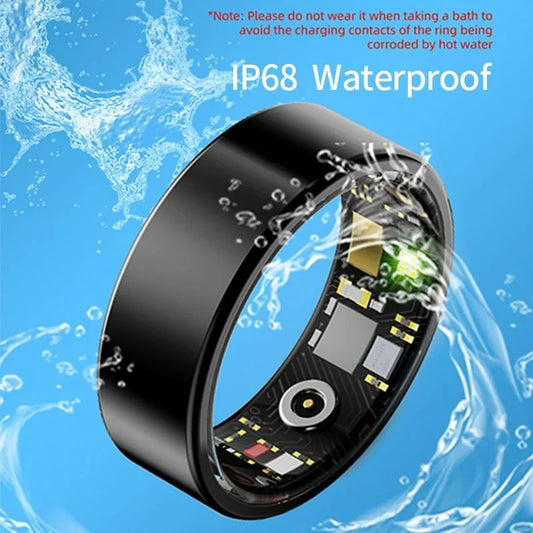 Health Smart Ring, Sleep Monitoring, IP68 Waterproof, Heart Rate, Blood Oxygen Monitor, Sport Mode, Epoxy Resin Material,2025