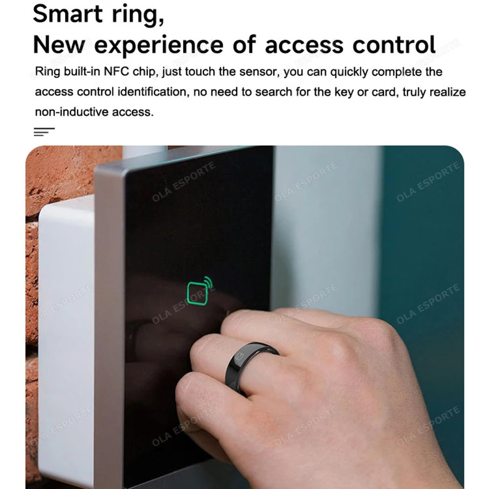 Smart Ring NFC Ring Health Fitness Tracker Ceramic Health Ring 2025 Sleep Tracking Heart Rate Blood Pressure with Charging Case