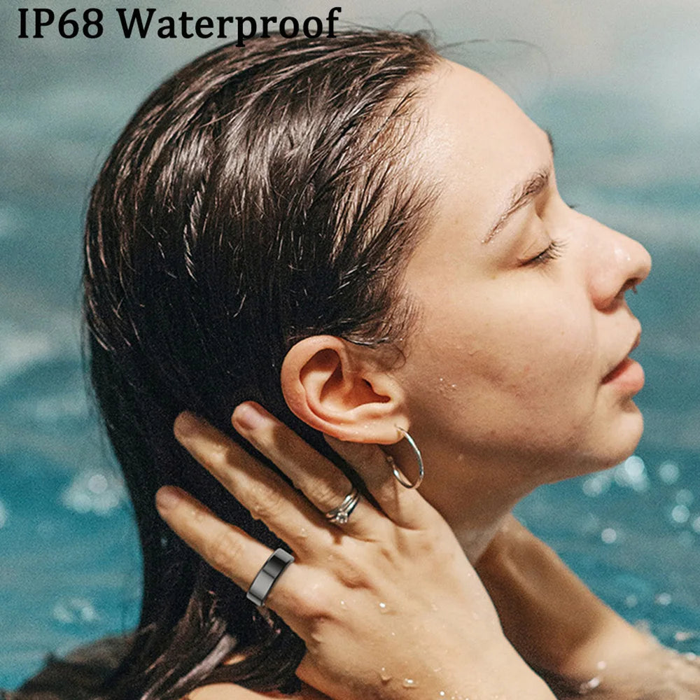 R02 Smart Ring Fitness Tracker Ring For Xiaomi IP68 Waterproof Health Heart Rate Blood Oxygen Monitoring Multi-sport Modes Rings