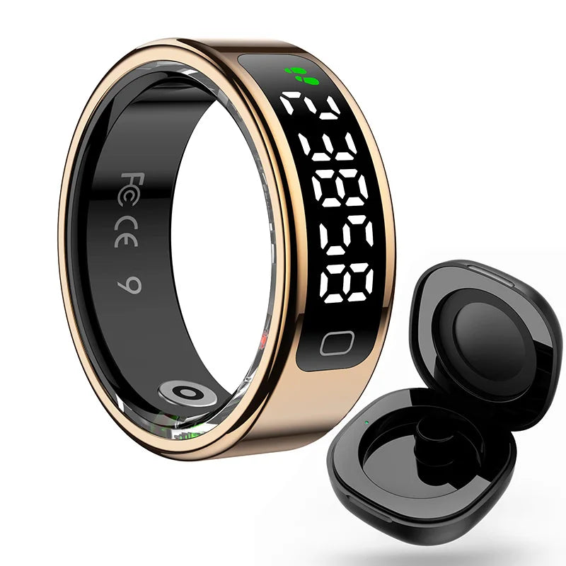 R11C Smart Ring 2025 Men Women LED Display Screen Health Ring Heart Rate Sleep Monitor Waterproof Smart Ring