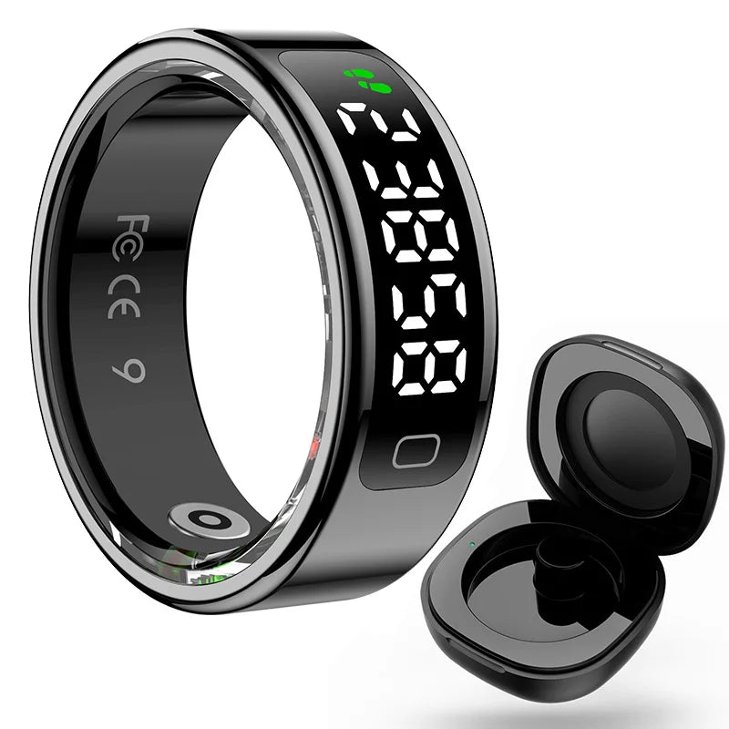 R11C Smart Ring 2025 Men Women LED Display Screen Health Ring Heart Rate Sleep Monitor Waterproof Smart Ring