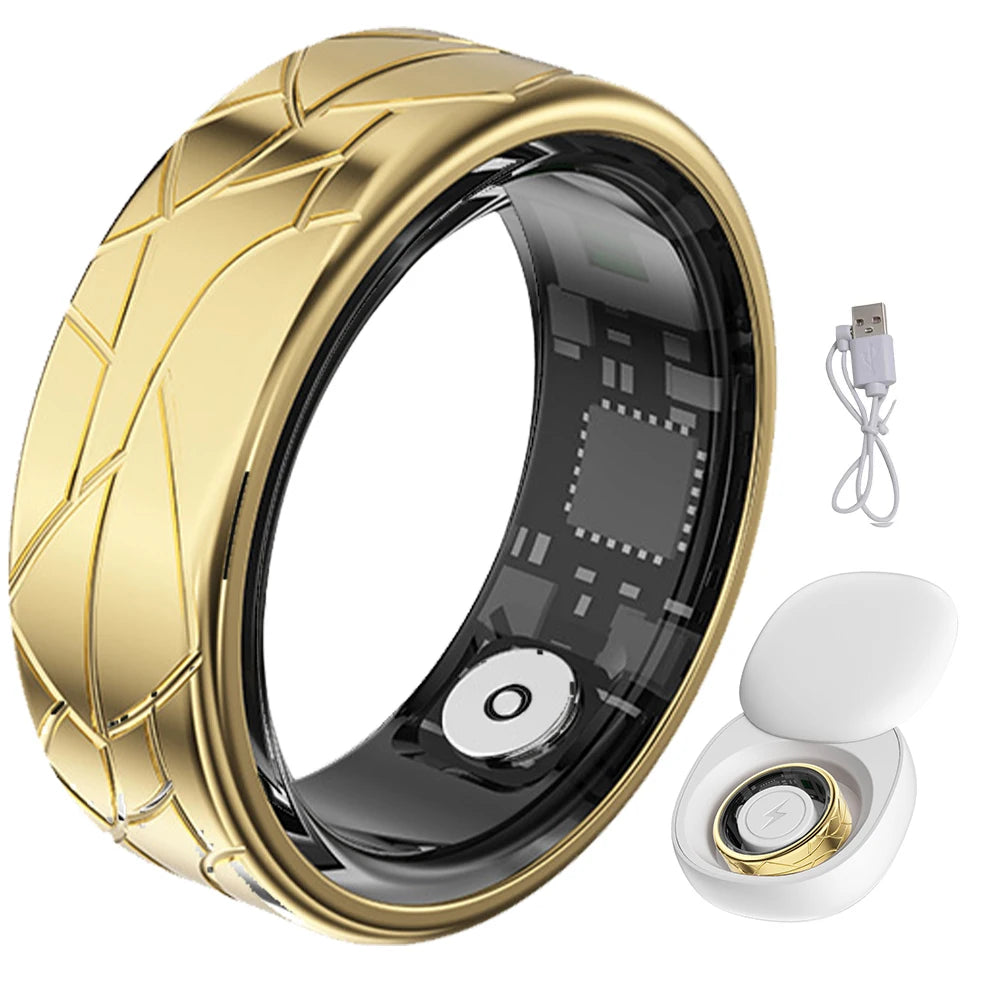 2025 Smart Ring Health and Sleep Tracker Heart Rate Blood Oxygen Monitor Brush Video 5ATM Waterproof Multi Sports Men Women Ring