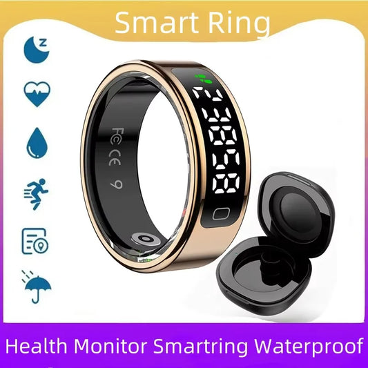 R11C Smart Ring 2025 Men Women LED Display Screen Health Ring Heart Rate Sleep Monitor Waterproof Smart Ring