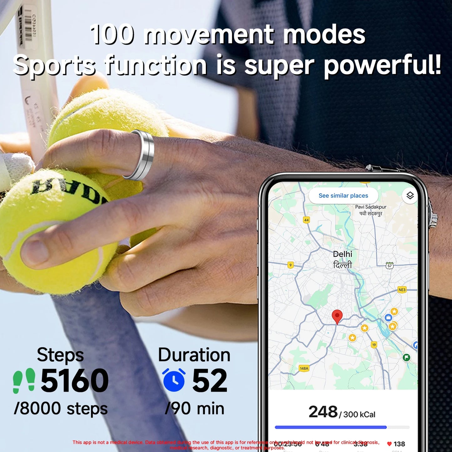 2025 Health Smart Ring for IOS/Android Xiaomi with 5ATM&IP68 Waterproof Heart Rate Monitor Sport Fitness Tracker Men Women Gift