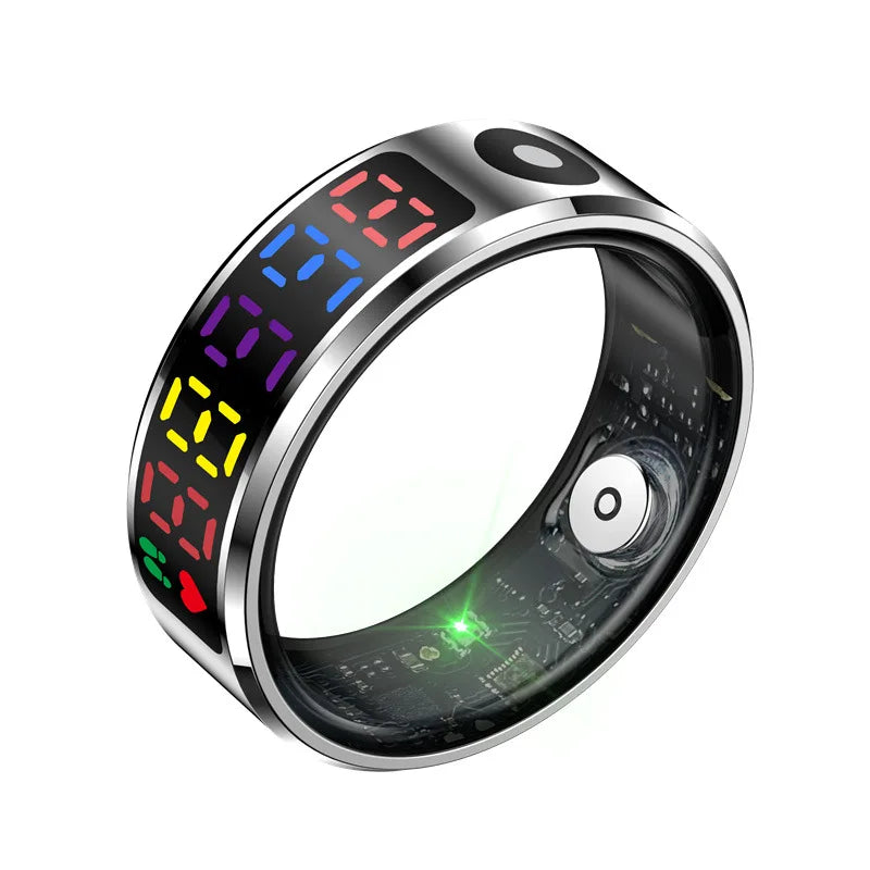 R12 Smart Ring Color Screen Display Health Ring Sleep Heart Rate Blood Oxygen Health Monitoring Bluetooth