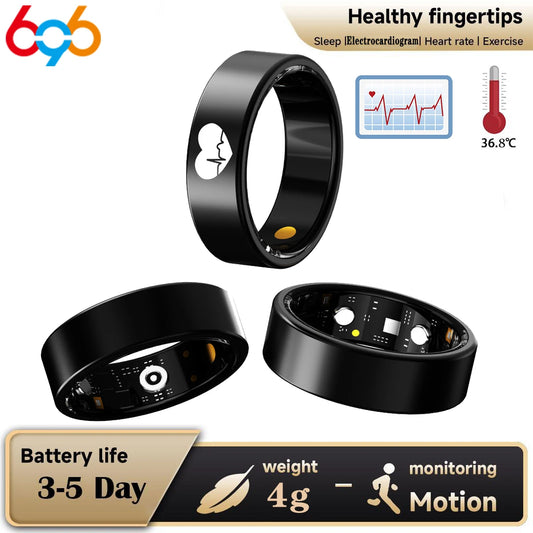 Lovers Intelligent Rings ECG Smart Ring Men Women Health Tracker ECG Monitor Heart Rate Body Temperature Waterproof Fitness