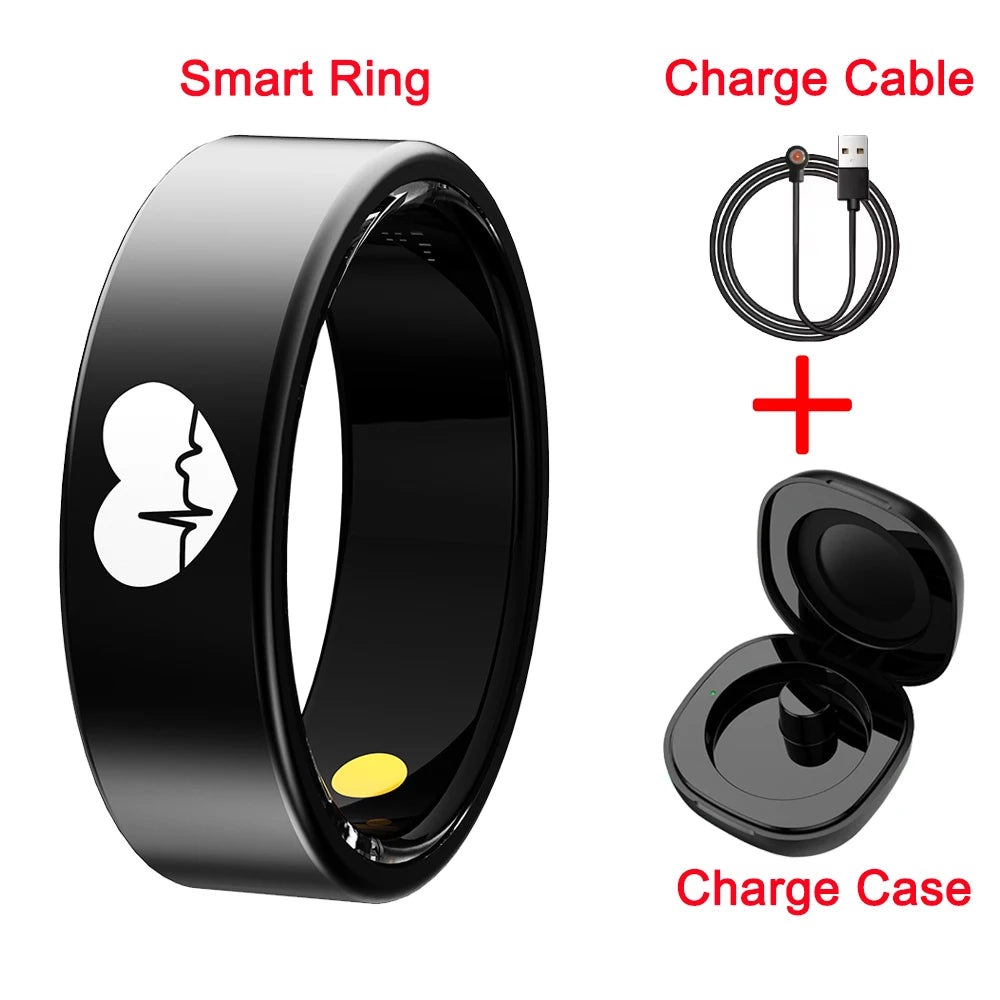 ECG Health Smart Ring Accurate Heart Rate Blood Oxygen Blood Pressure Detection Sleep Monitoring Fitness Rings IP68 Waterproof