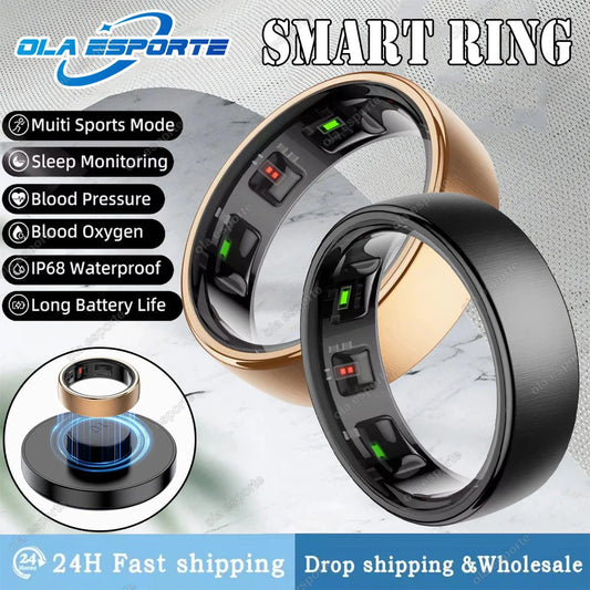 2025 New in Smart Ring For Men Women Ring Bluetooth Health Monitor Smartring IP68&5ATM Waterproof Multi-sport Modes Smartring