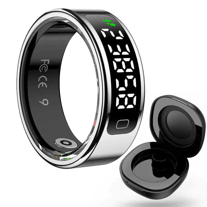 R11C Smart Ring 2025 Men Women LED Display Screen Health Ring Heart Rate Sleep Monitor Waterproof Smart Ring