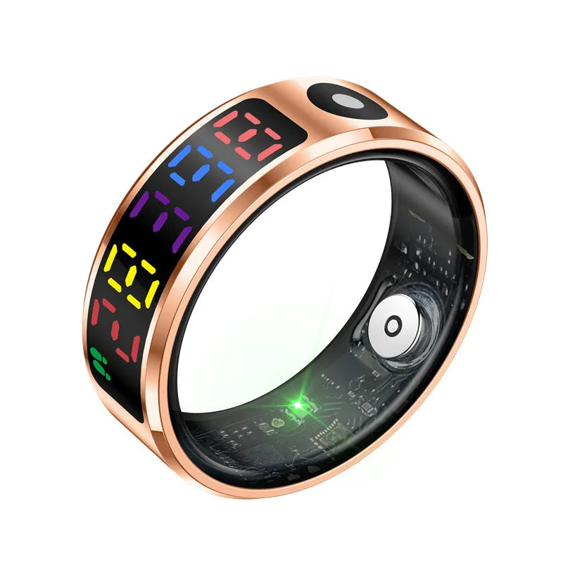 R12 Smart Ring Color Screen Display Health Ring Sleep Heart Rate Blood Oxygen Health Monitoring Bluetooth