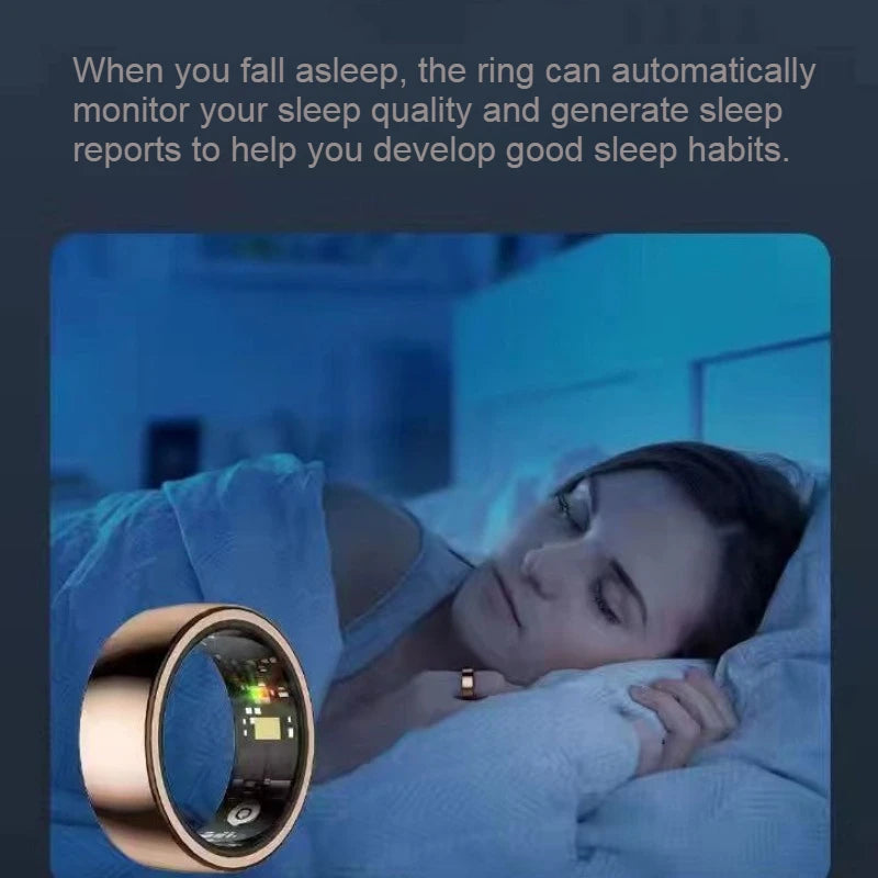 Smart Rings Health Tracker Sleep Heart Rate Blood Oxygen Exercise Remote Control Photography Bluetooth Multi Functional Ring